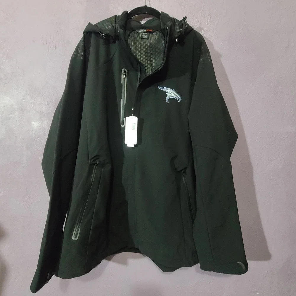 North End Sport Axis 88665 NWT Softshell Mens‎ 3XL Hooded Falcons Logo Jacket
